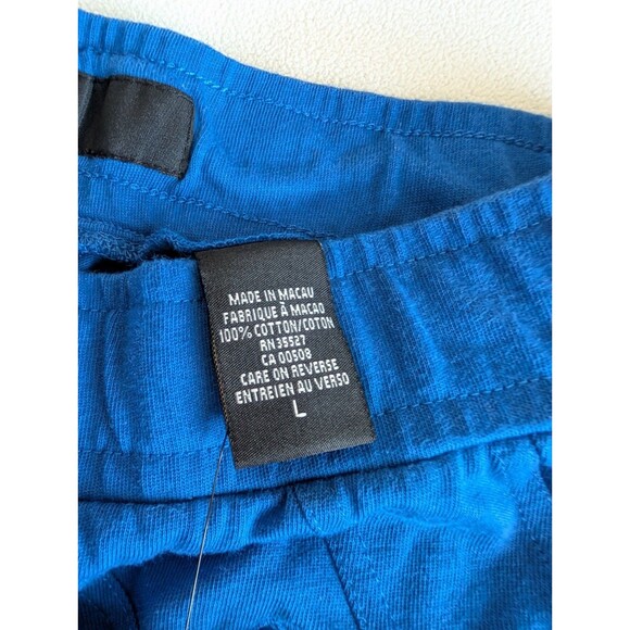 Vintage 90s Marithe Francois Girbaud Mens L Badge Baggy Knit Shorts Blue Jog - Picture 5 of 9